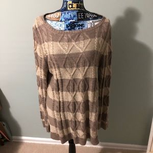 Gold/Brown Tunic Sweater
